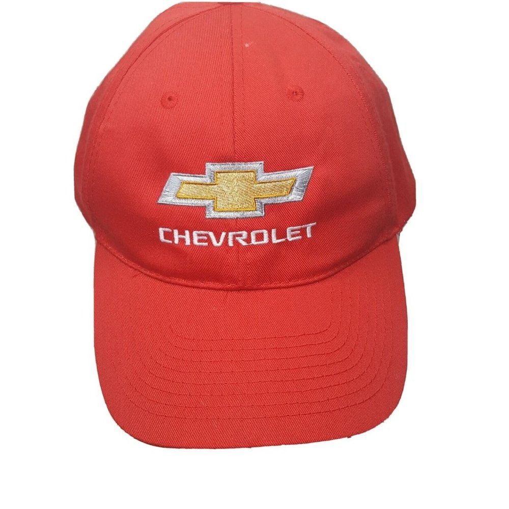 Red Chevrolet Logo Adjustable Adult Baseball Ball Cap Trucker Hat